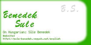 benedek sule business card
