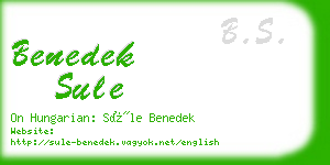 benedek sule business card